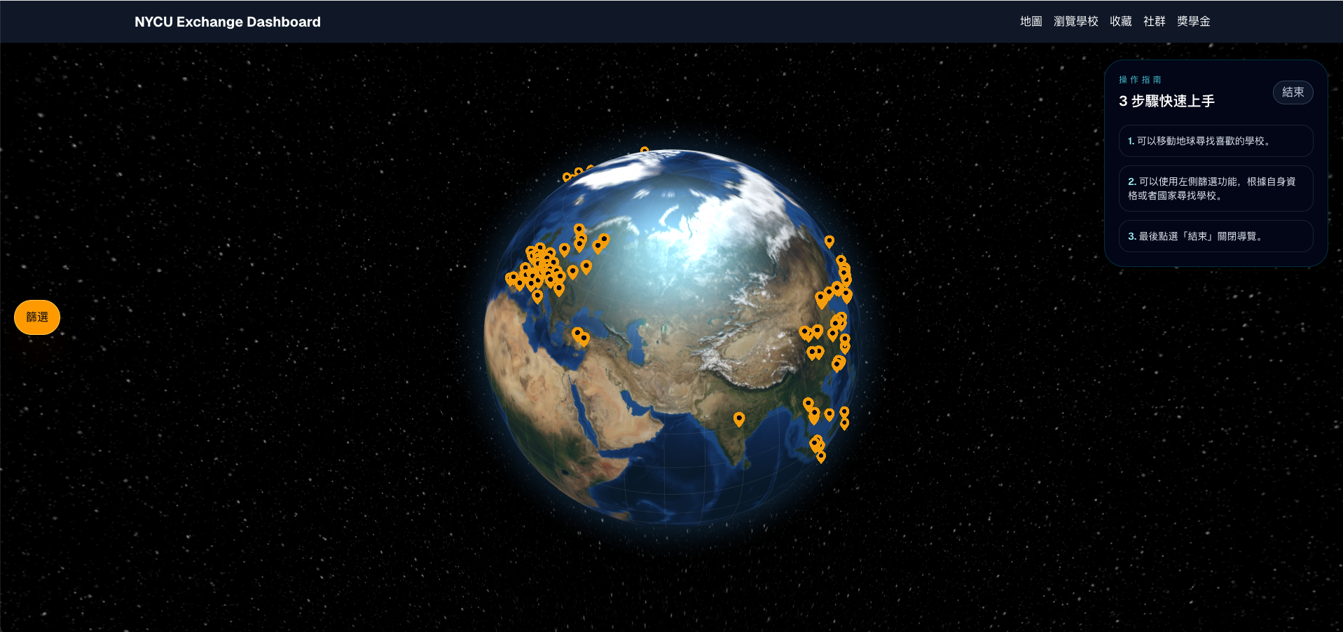 NYCU Exchange Dashboard